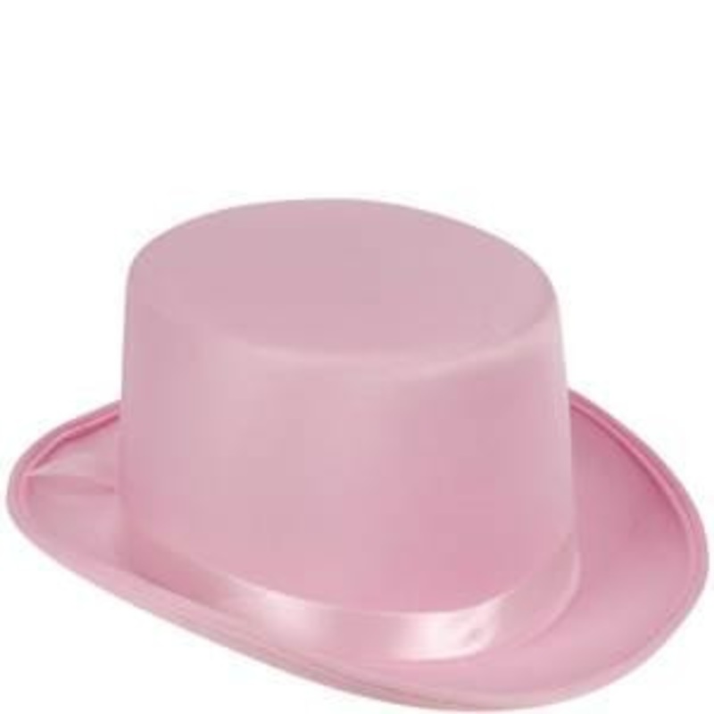 Pink Satin Top Hat