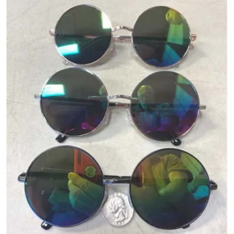 RAINBOW MIRROR LARGE ROUND FRAMES