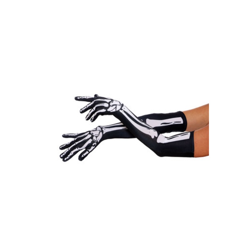 SKELETON OPERA GLOVES 24 Inch Waist Charisma