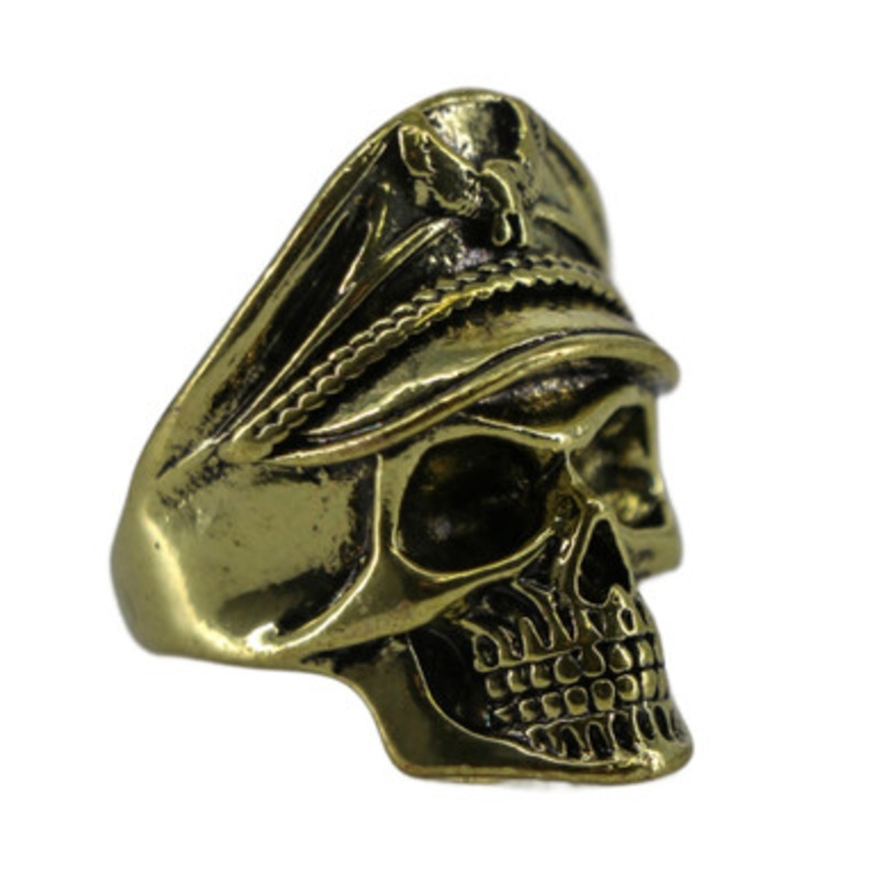 SKULL PIRATE GOLD RING Gold 24 Inch Waist
