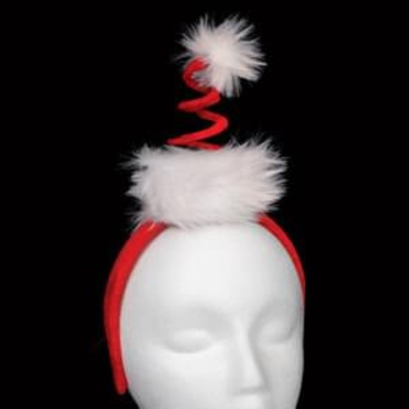 SPRINGY SANTA HEADBAND Black/Gold