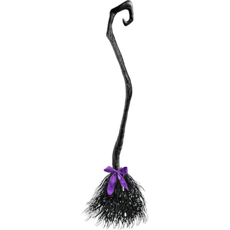 Witch's Broom Stick 56" Changeable Ribbons PRP/ORG/GRN