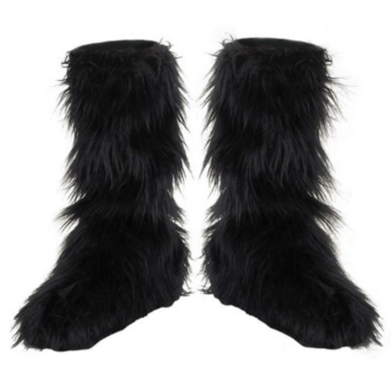 BlackFurry Boot Covers Black One Size Fits Most