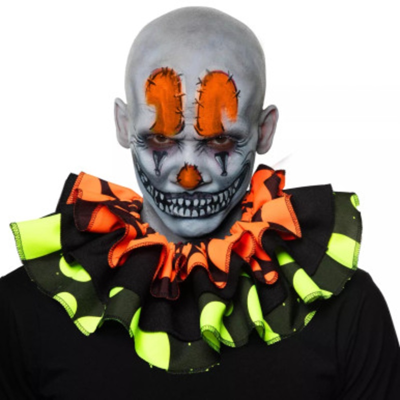 Blacklight Reactive Clown Collar Adult Costume