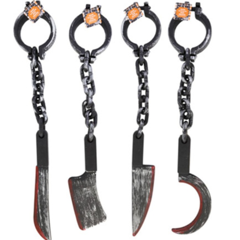 CHAIN W/PLASTIC PROP WEAPON 4AST Assorted Colors