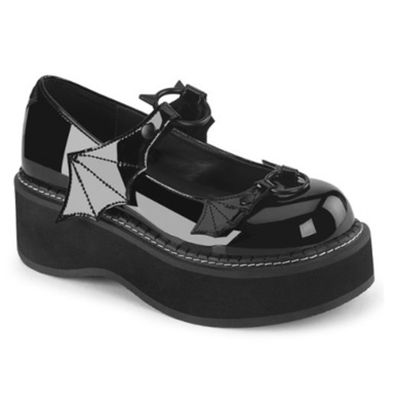Demonia Emily Black Platform 2" Size 6