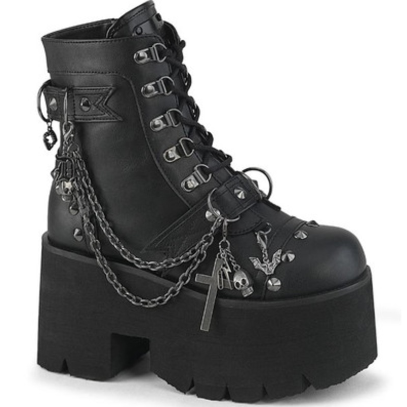 Demonia Womens Vegan Ankle Boot - Ashes 52 Ladies Size 6