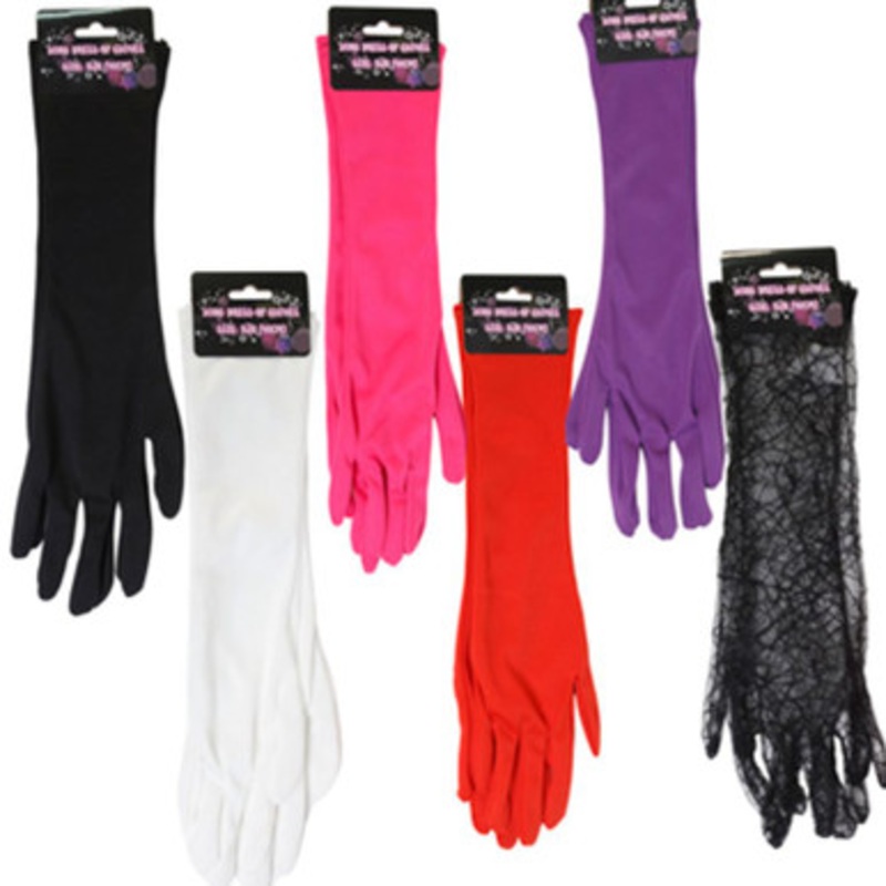 GLOVES LONG DRESS-UP 16IN 6AST Assorted Colors
