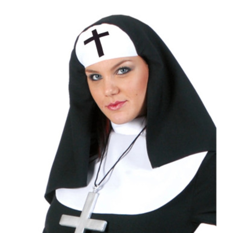 Hat-Nun w/Full Collar One Size Black