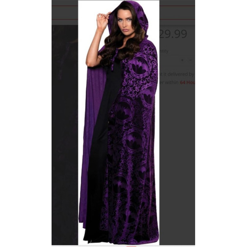 Hooded Vampire Cape | Purple Gold Infant (0-6mo)