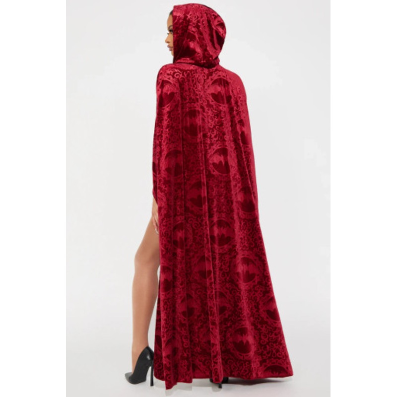 Hooded Vampire Cape | Red Red One Size Fits Most