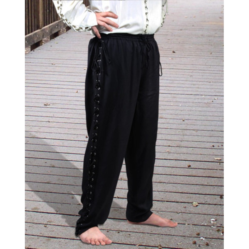 Lace-up Pirate Pants Black US Size 14