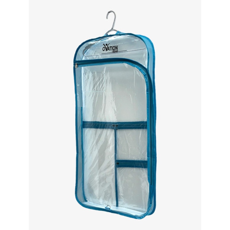 Long Gusseted Clear Garment Bag White