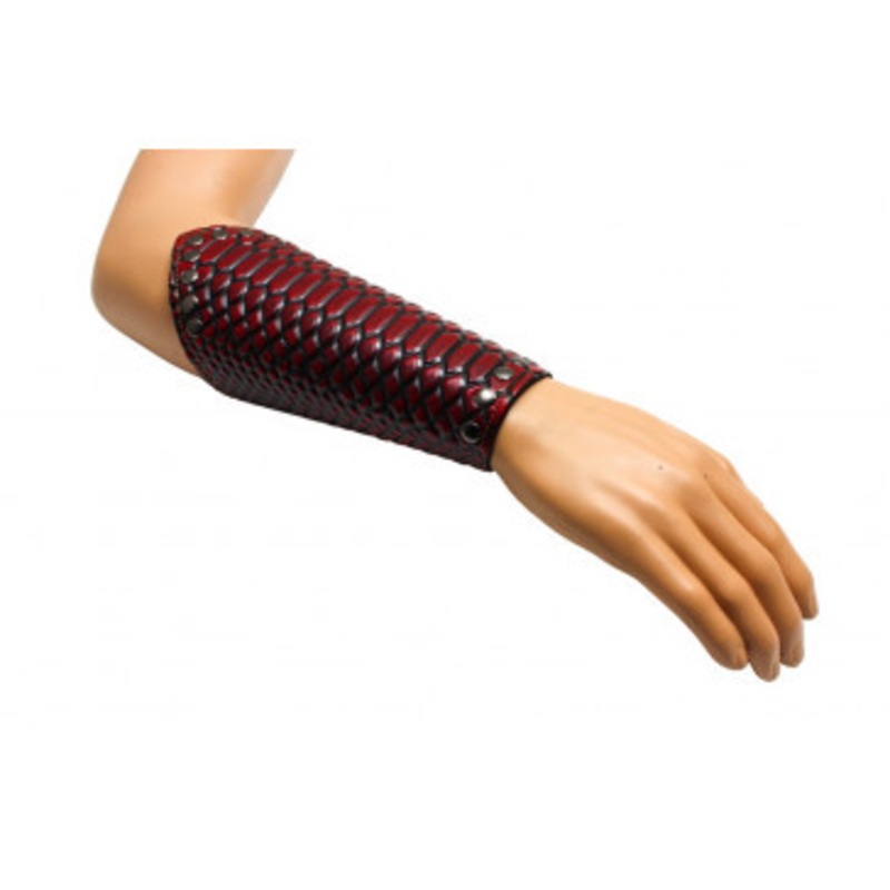Medieval Leather Dragon Scale Arm Bracers