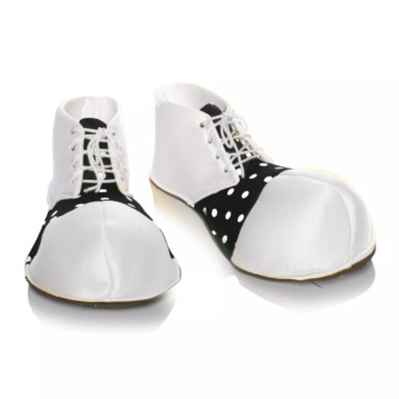 Oversized Clown Adult Costume Shoes | White Green Infant (0-6mo)