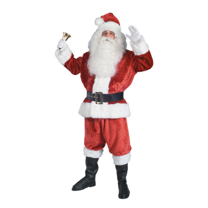 Rubies Santa Suit Crimson Imperial Plush Costume(2393) STD 40-48