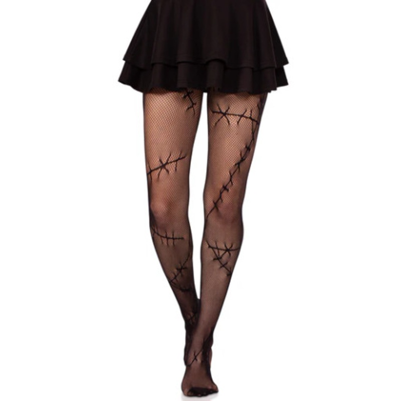 Stitched Up Net Tights Red Small