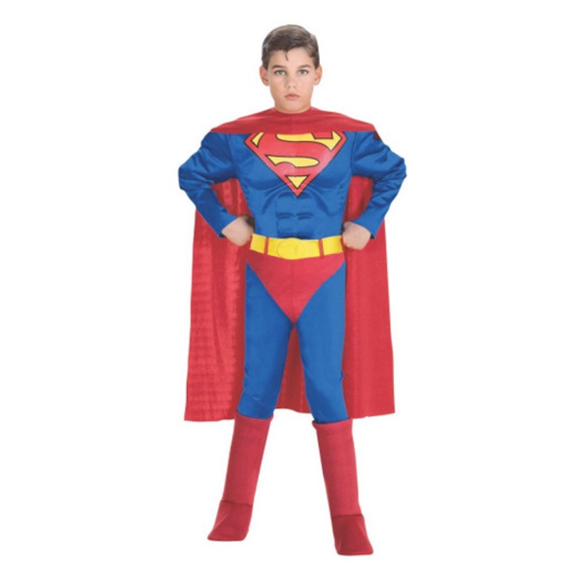 Superman Licensed Kids Costume Muscle Suit US Size 14