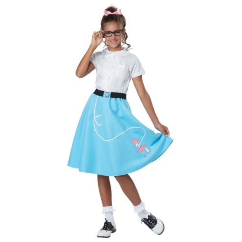 50's Poodle Skirt Blue Kid's Child X-Small 4-6