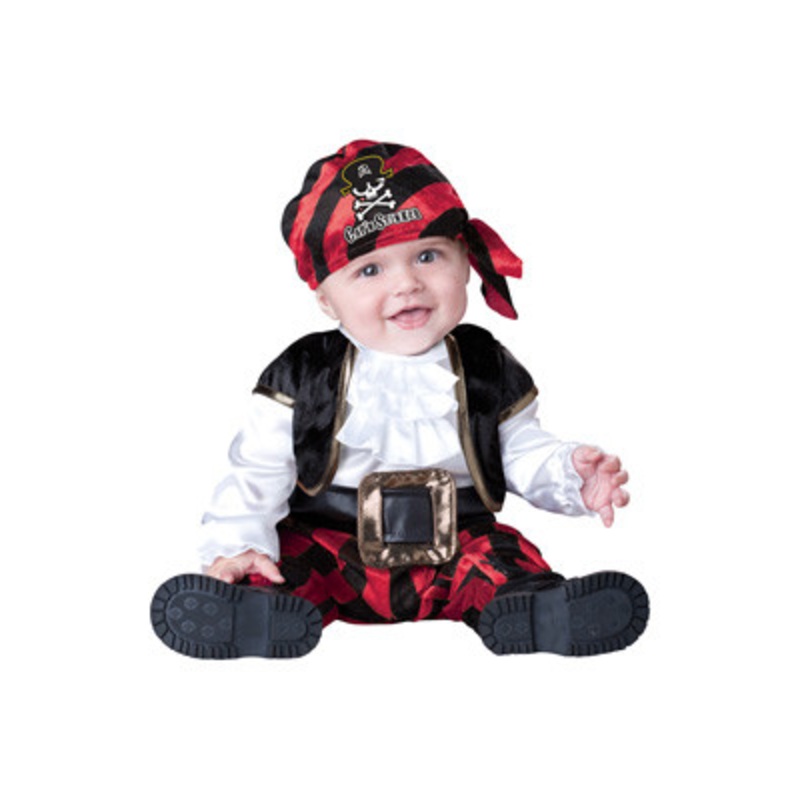 Captain Stinker Infant Pirate Romper w/ Bandana Hat Infant 0- 6mos