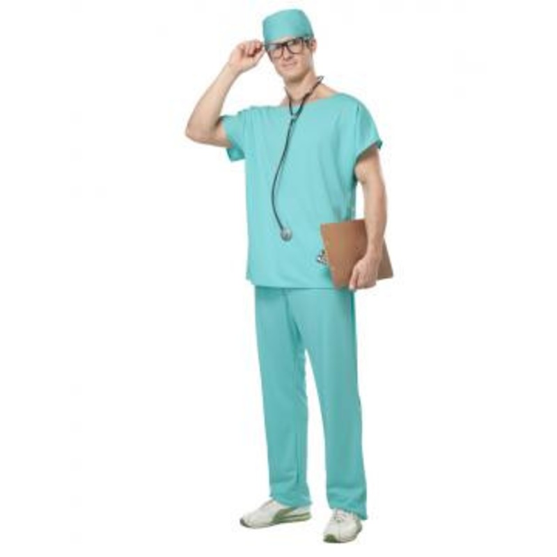 Doctor's Scrubs Green Mens Small 38-40
