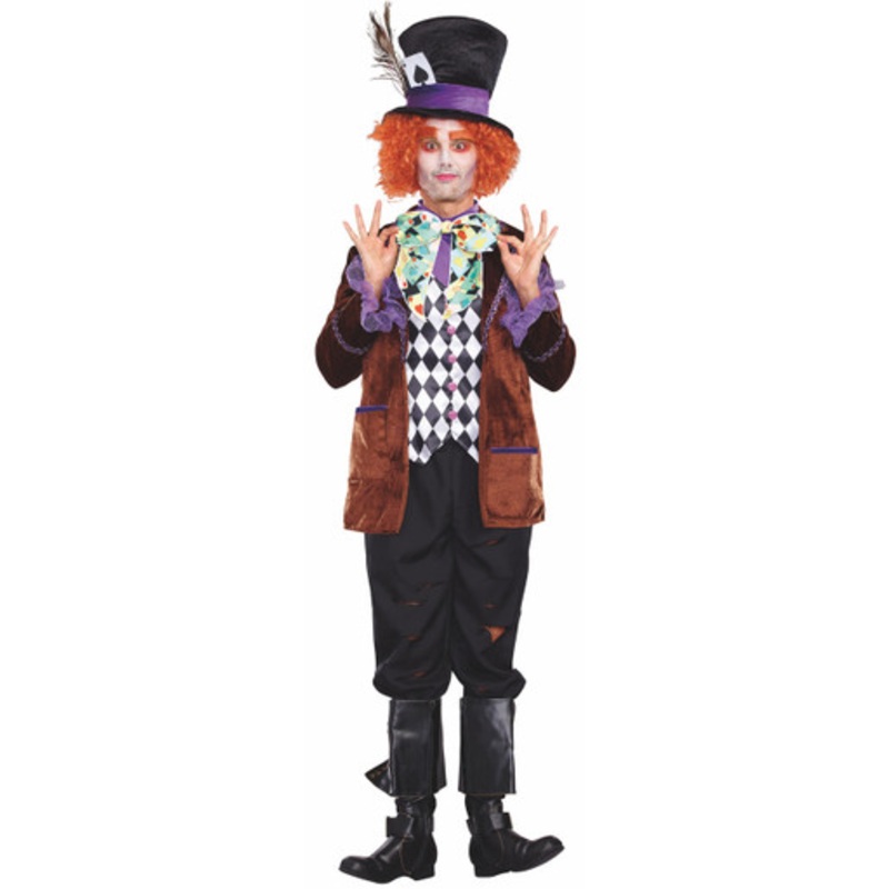 Dreamguy Hatter Madness Mens Costume Men's 38-40" chest, 32-34" waist
