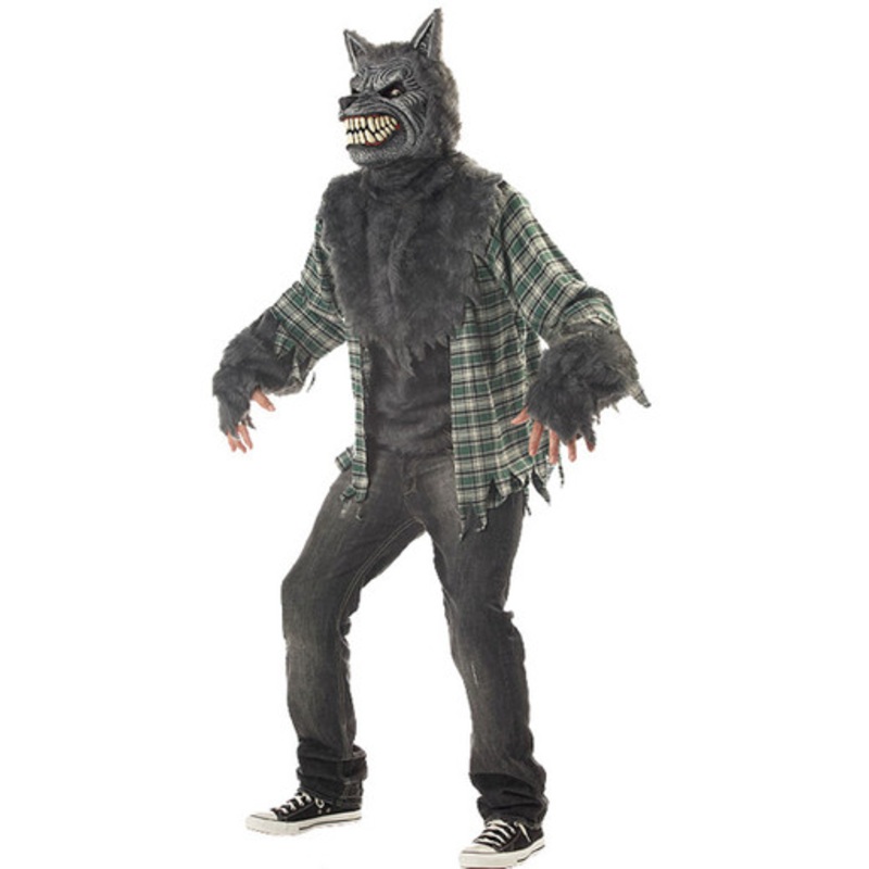 Full Moon Madness Costume w/ AniMotion Mask Mens Medium 40-42