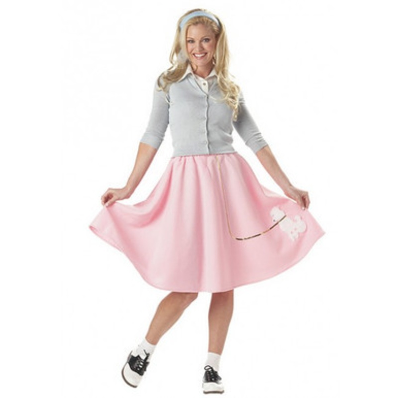 Poodle Skirt Pink Adult  Ladies X-Small 4-6