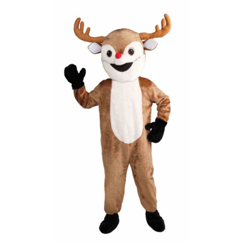 Reindeer Mascot Adult Costume Jumpsuit