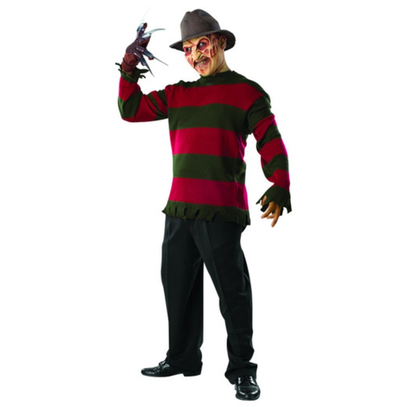 Rubies Nightmare on Elm Street Licensed Deluxe Freddy Krueger Shirt & Mask X-Small (Fits 32-34 Jacket)