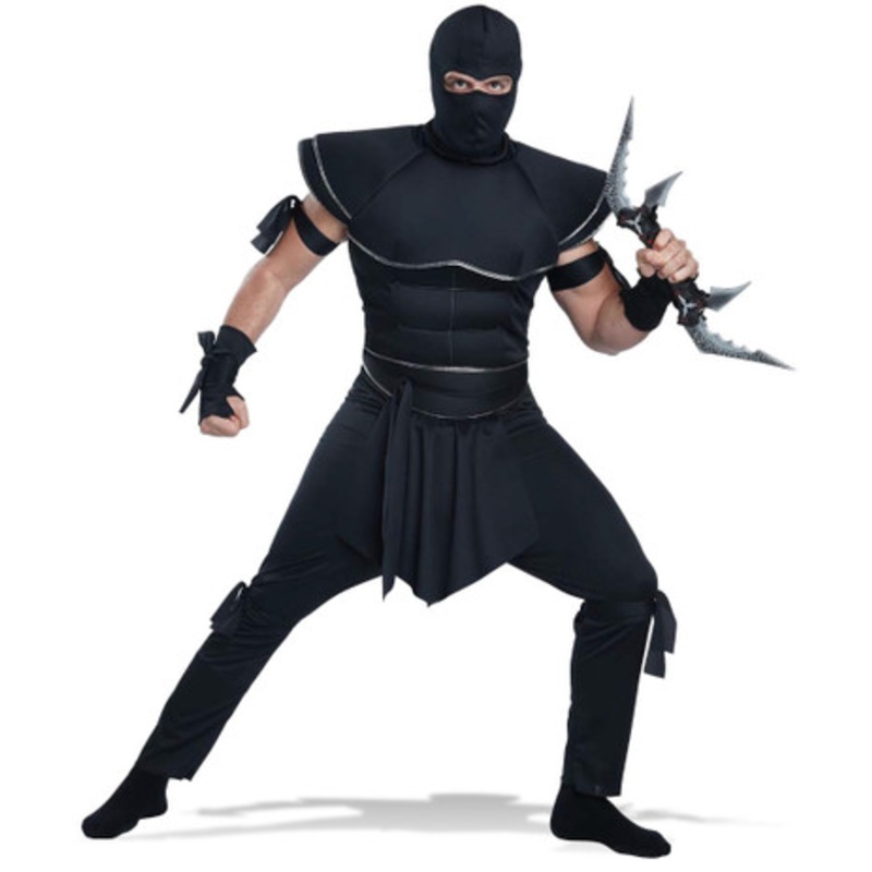 Stealth Ninja Black Adult Costume Mens Small 38-40