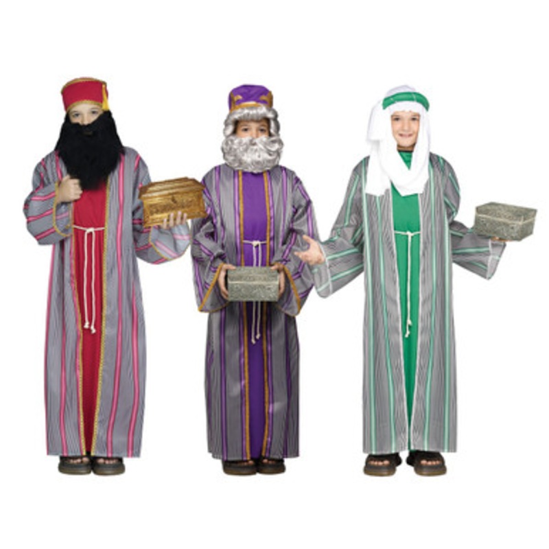 Three Wise Men Kid Costumes Assorted Colors to choose from Green 6'/200 Lbs