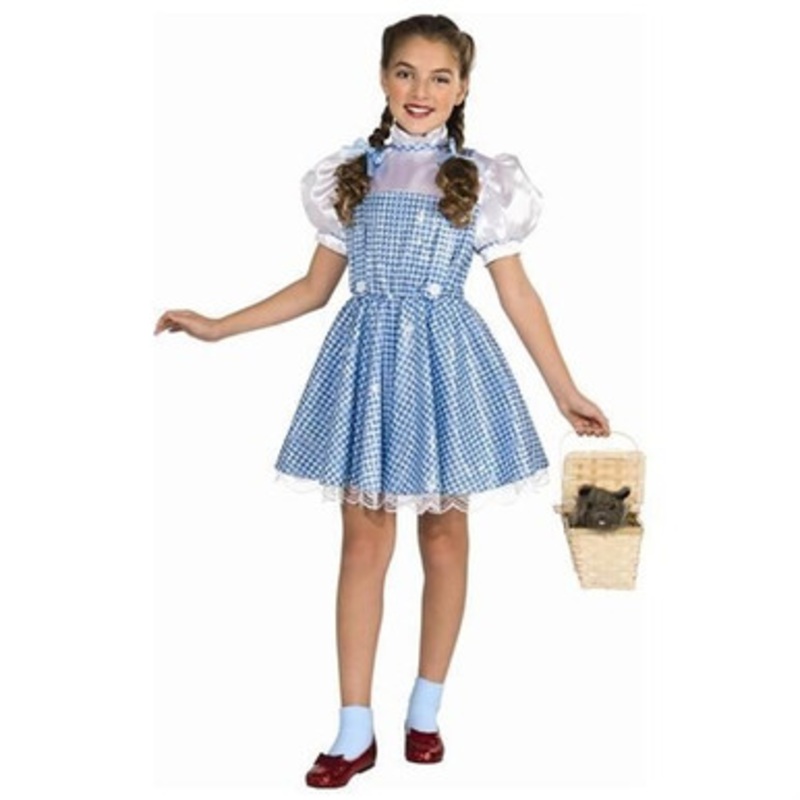 Wizard of Oz Licensed Dorothy Sequin Dress Costume  Child Extra Large 14-16