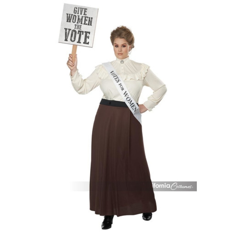 English Suffragette Plus Size Ladies Plus 1XL 16-18
