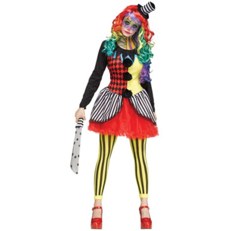 Freakshow Clown Adult Costume 6'/200 Lbs