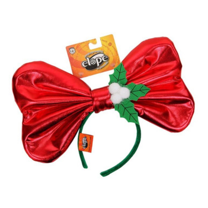 Giant Red Christmas Bow Headband