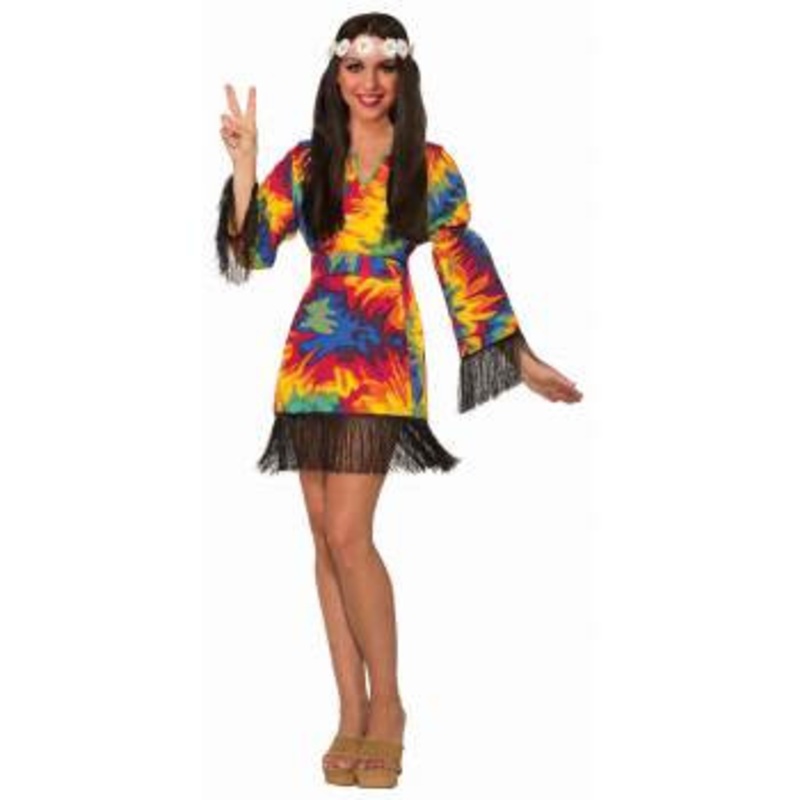 Hippie Tie Dye Dress Child X-Large 14-16