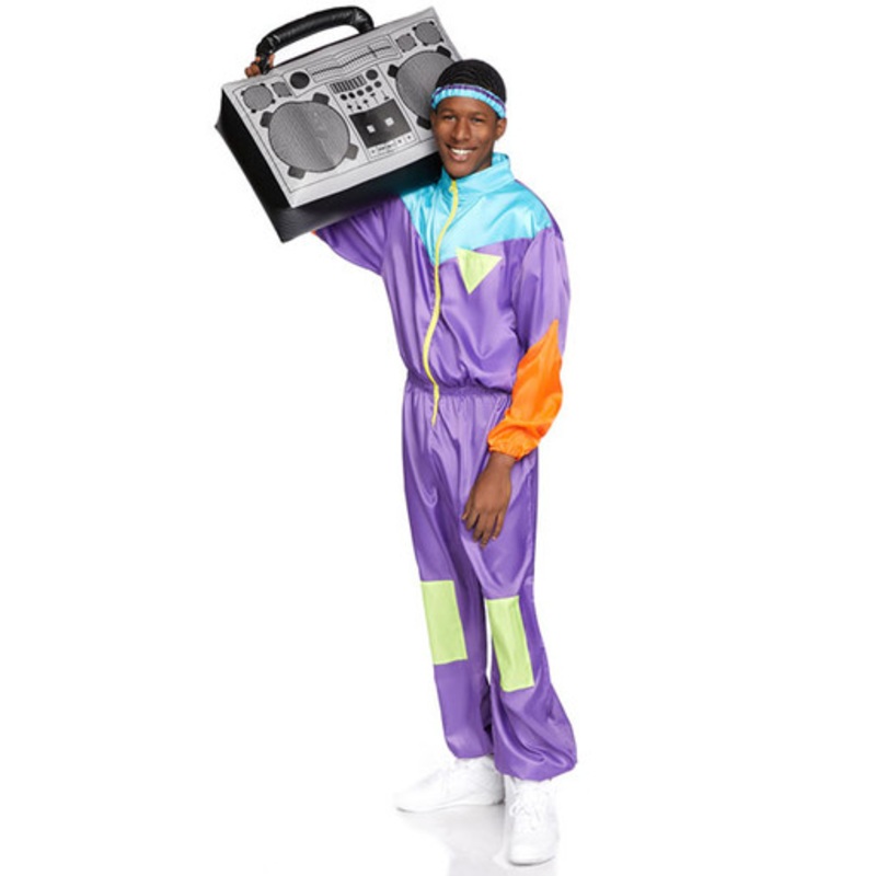 Leg Avenue Awesome 80's Track Suit Mens Costume Men's: 36" - 38" Chest & 28" - 32" Waist