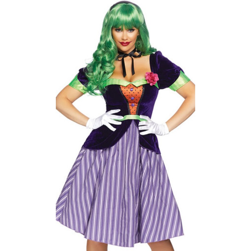 Leg Avenue Comic Book Baddie Ladies Joker Costume Women's 4-6 Dress Size