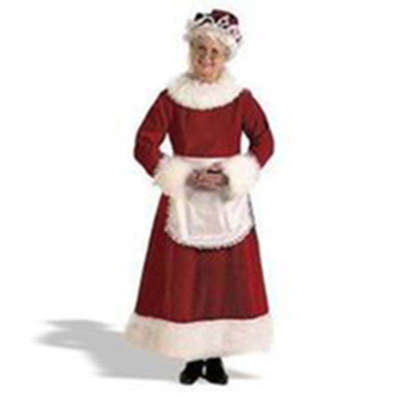 Mrs Claus Deluxe Costume Adult Dress Size Large 12-14