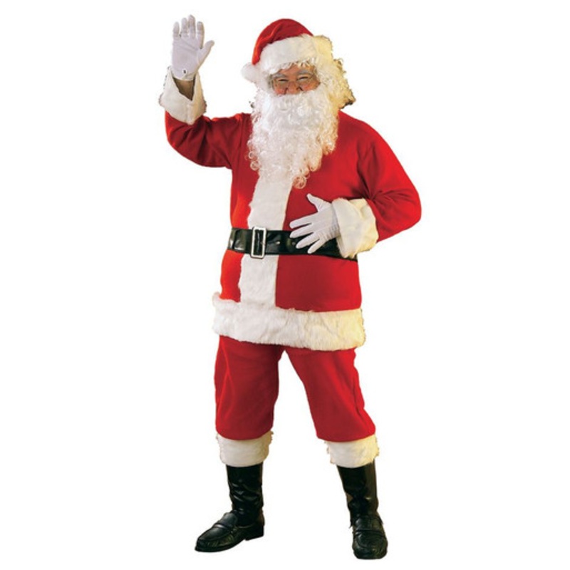 Santa Suit Flannel Lightweight 6pc 40 - 48 Jacket Size