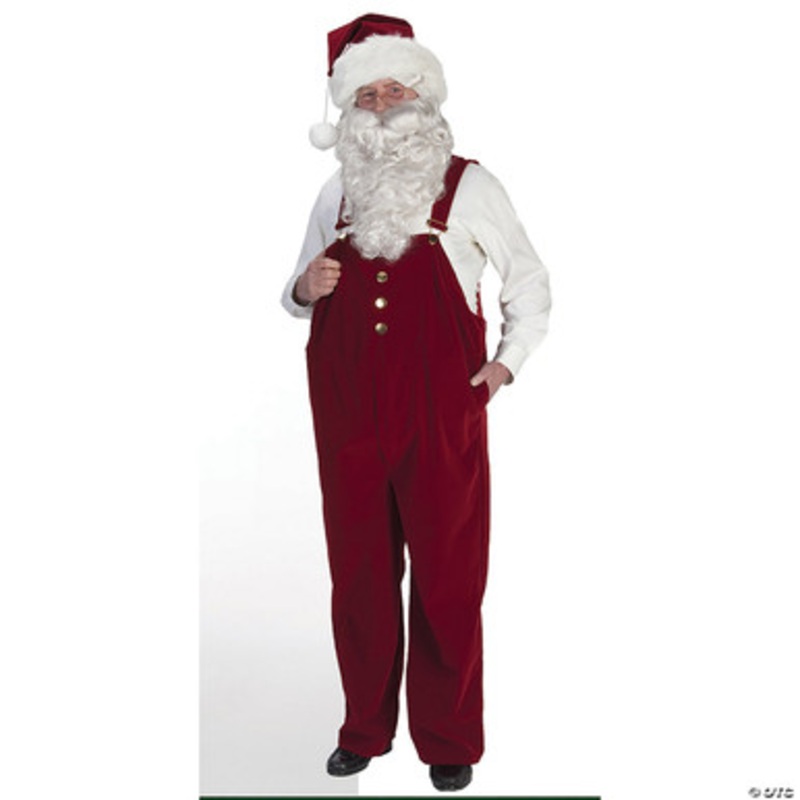 Santa Suit Overalls Super Deluxe Size Large Men's