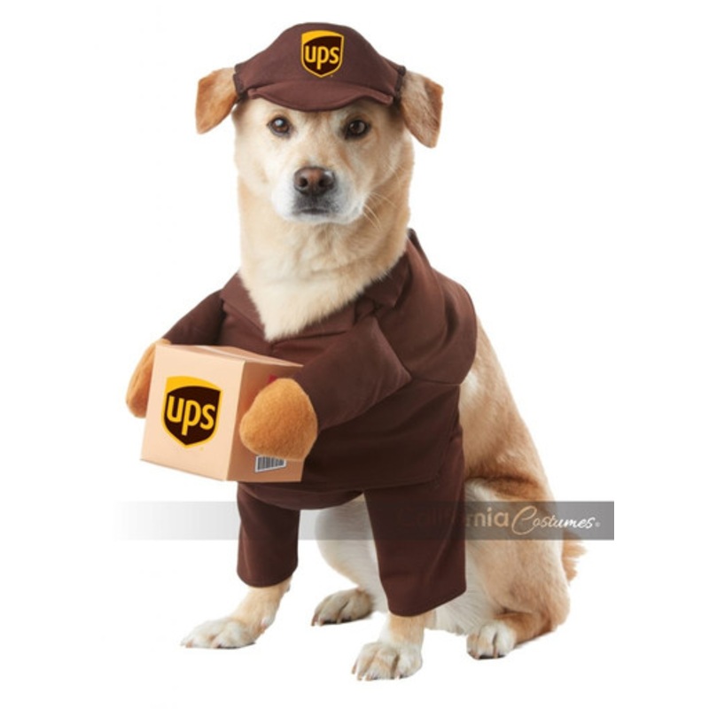 UPS Pal Dog Costume Dog 8" Length 12" Neck