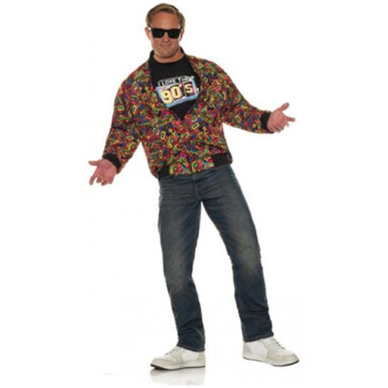 90s Print Jacket Men's XXL 50"- 52"