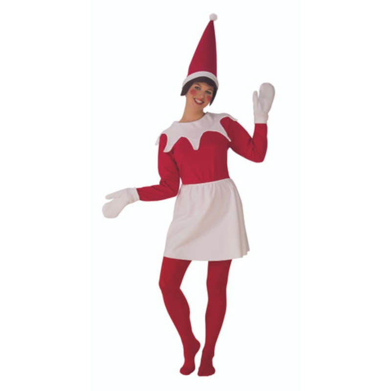 Adult Sitting Elf Woman Costume 8-10