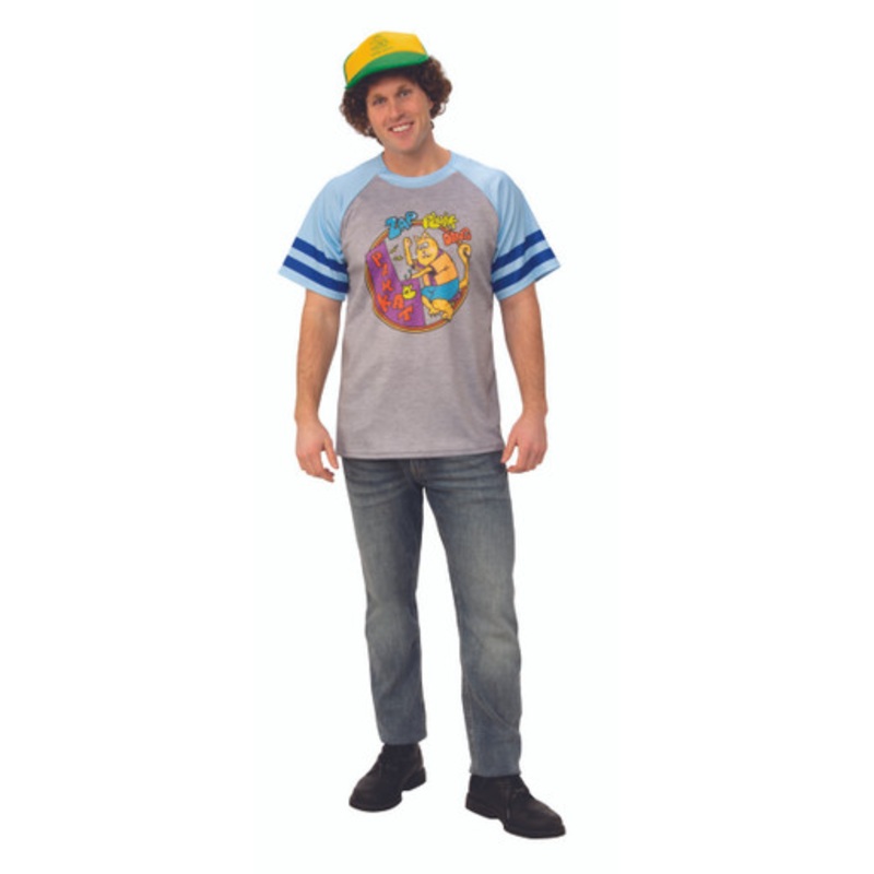 Adult Stranger Things Dustin's "Arcade Cats" T-Shirt Costume 50-56