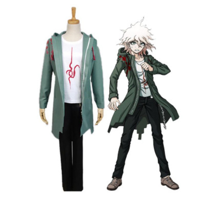 Anime Danganronpa 2: Goodbye Despair Nagito Komaeda Outfit Cosplay Costume Large