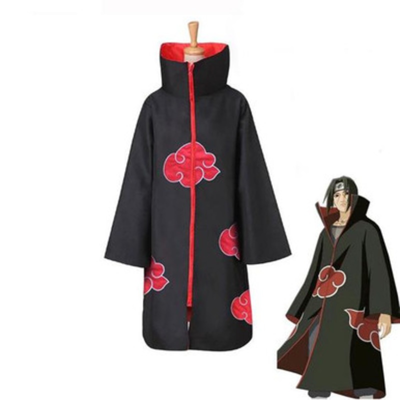 Anime Naruto Akatsuki Cosplay Costume Cloak Cape Large