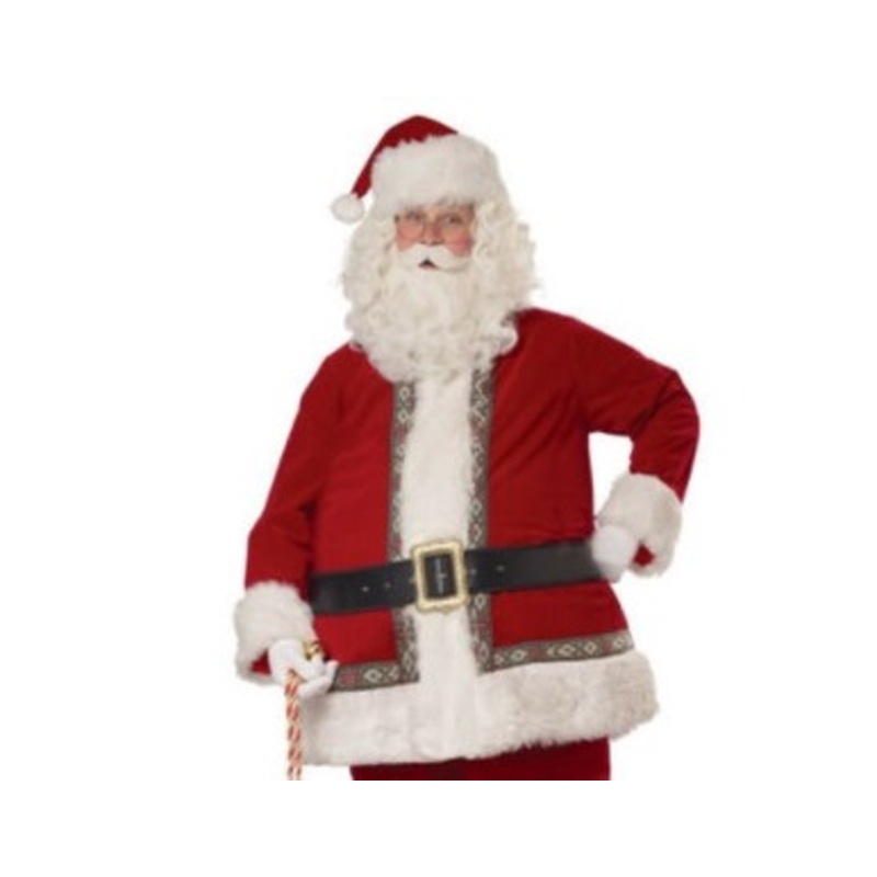 Deluxe Santa Claus Set Adult Costume wig size