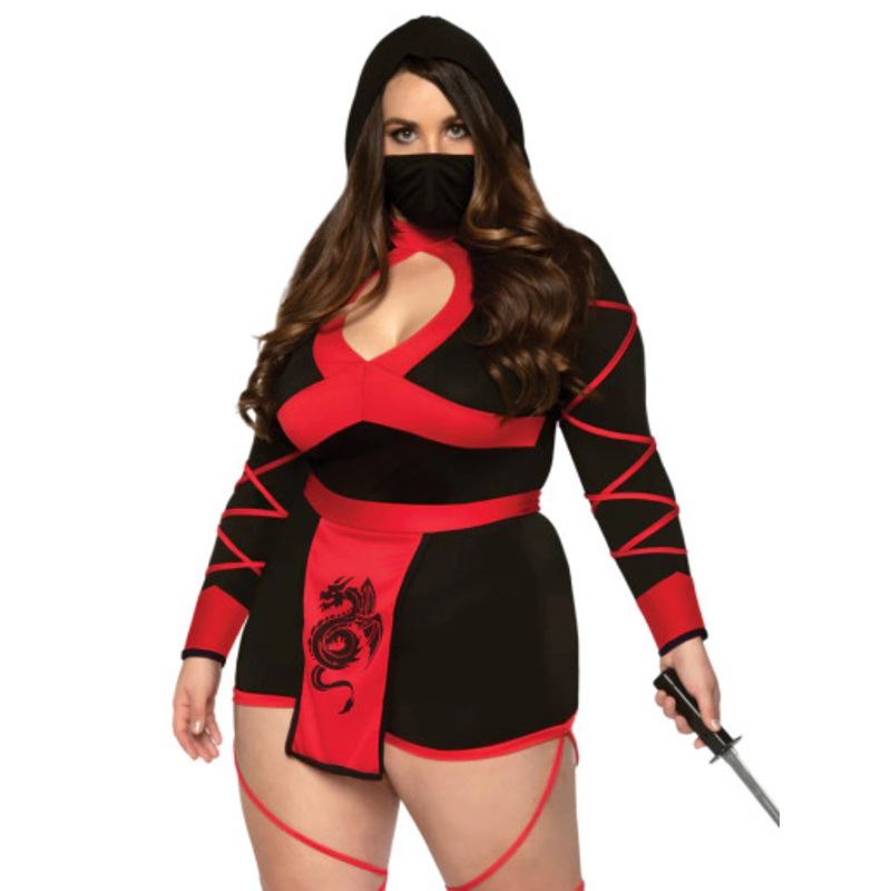 Dragon Ninja Plus Women's Costume Women's 16-20 Dress Size